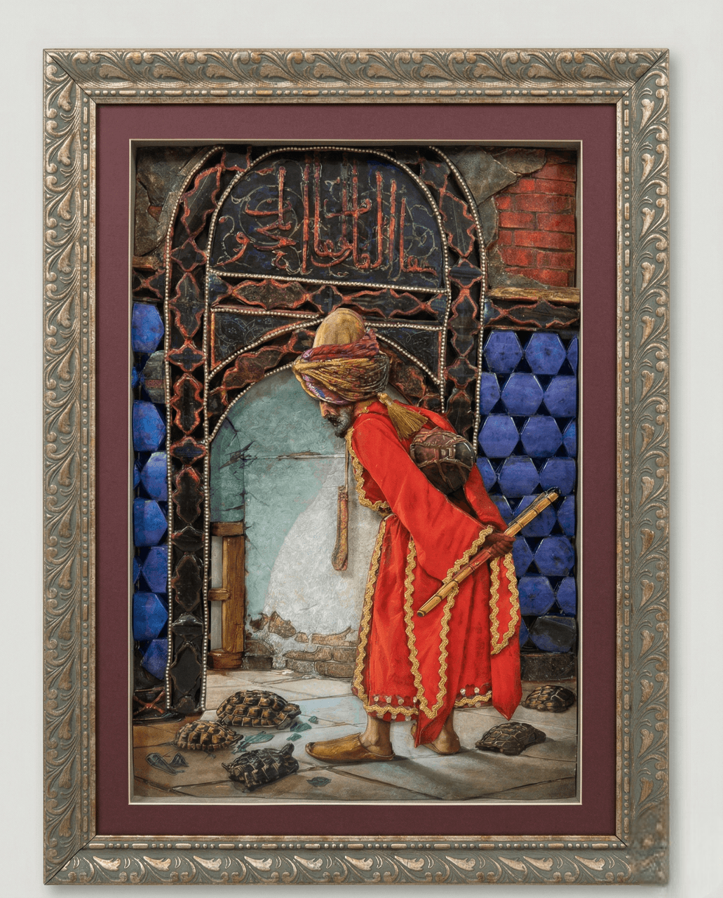 3 Boyutlu Rölyef Tablo: Kaplumbağa Terbiyecisi