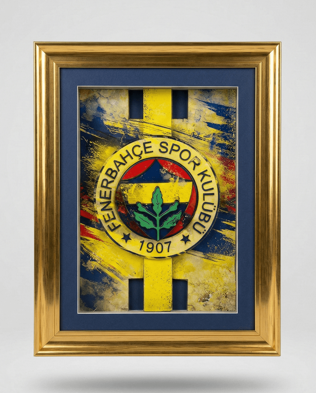 3 Boyutlu Fenerbahçe Logolu Katmanlı Rölyef Tablo